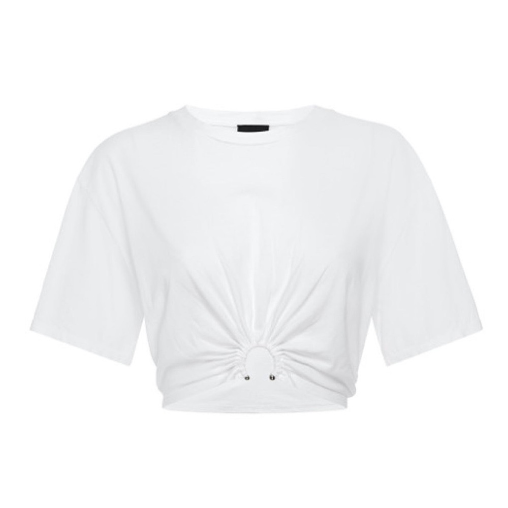 LE SUPERBE TRANCAS TEE cropped white tee xs